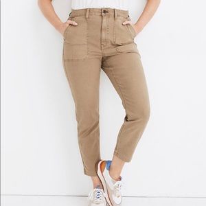 Madewell Curvy Stovepipe Fatigue Pants 33 NWT